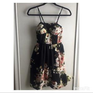 NWT - black floral dress